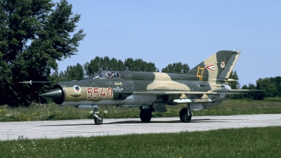Photo ID 134643 by Joop de Groot. Hungary Air Force Mikoyan Gurevich MiG 21bis SAU, 5540