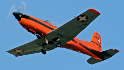 Photo ID 135398 by Sven Zimmermann. Switzerland Air Force Pilatus PC 7 Turbo Trainer, A 908