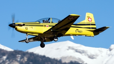 Photo ID 135704 by Robin Coenders / VORTEX-images. Switzerland Air Force Pilatus PC 9A, C 407