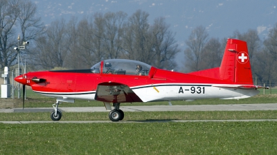 Photo ID 138636 by Joop de Groot. Switzerland Air Force Pilatus NCPC 7 Turbo Trainer, A 931