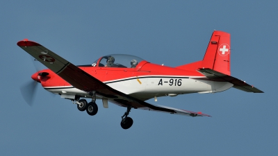 Photo ID 138789 by Martin Thoeni - Powerplanes. Switzerland Air Force Pilatus NCPC 7 Turbo Trainer, A 916