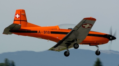 Photo ID 141085 by Sven Zimmermann. Switzerland Air Force Pilatus PC 7 Turbo Trainer, A 918