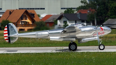 Photo ID 144432 by Lukas Kinneswenger. Private Red Bull Lockheed P 38L Lightning, N25Y