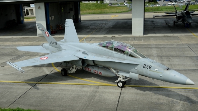 Photo ID 144666 by Martin Thoeni - Powerplanes. Switzerland Air Force McDonnell Douglas F A 18D Hornet, J 5236