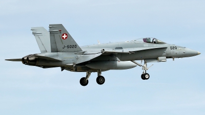 Photo ID 152091 by Rainer Mueller. Switzerland Air Force McDonnell Douglas F A 18C Hornet, J 5020