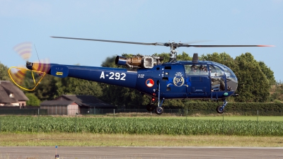 Photo ID 152493 by Robin Coenders / VORTEX-images. Netherlands Air Force Aerospatiale SA 316B Alouette III, A 292