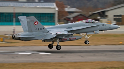 Photo ID 152734 by Niels Roman / VORTEX-images. Switzerland Air Force McDonnell Douglas F A 18C Hornet, J 5024