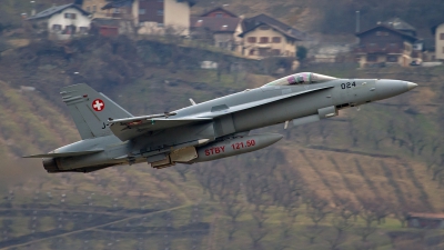 Photo ID 152732 by Niels Roman / VORTEX-images. Switzerland Air Force McDonnell Douglas F A 18C Hornet, J 5024