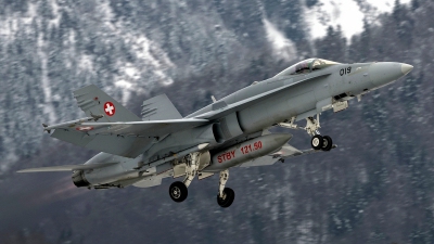 Photo ID 152993 by Martin Thoeni - Powerplanes. Switzerland Air Force McDonnell Douglas F A 18C Hornet, J 5019
