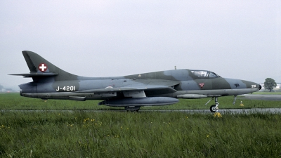 Photo ID 153917 by Joop de Groot. Switzerland Air Force Hawker Hunter T68, J 4201