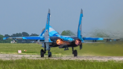 Photo ID 155006 by Antoha. Ukraine Air Force Sukhoi Su 27UB,  