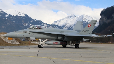 Photo ID 155046 by Ludwig Isch. Switzerland Air Force McDonnell Douglas F A 18C Hornet, J 5007