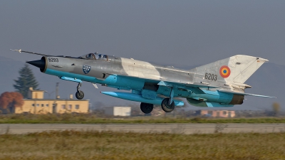 Photo ID 156905 by Alexandru Chirila. Romania Air Force Mikoyan Gurevich MiG 21MF 75 Lancer C, 6203