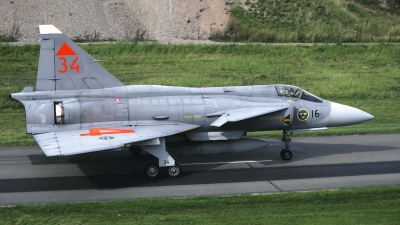 Photo ID 164899 by Chris Lofting. Sweden Air Force Saab JA37D Viggen, 37434