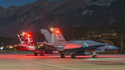 Photo ID 165739 by Martin Thoeni - Powerplanes. Switzerland Air Force McDonnell Douglas F A 18C Hornet, J 5003