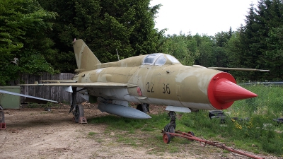 Photo ID 167471 by Jan Eenling. Germany Air Force Mikoyan Gurevich MiG 21SPS, 22 36