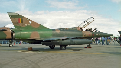 Photo ID 168390 by Peter Terlouw. Belgium Air Force Dassault Mirage 5BD, BD03