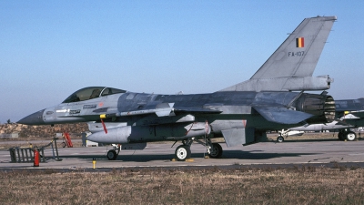 Photo ID 168494 by Tom Gibbons. Belgium Air Force General Dynamics F 16A Fighting Falcon, FA 107