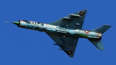 Photo ID 168937 by Lukas Kinneswenger. Bulgaria Air Force Mikoyan Gurevich MiG 21bis SAU, 392