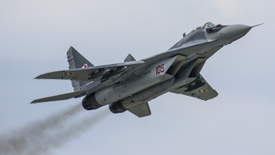 Photo ID 185514 by Thomas Ziegler - Aviation-Media. Poland Air Force Mikoyan Gurevich MiG 29G 9 12A, 105