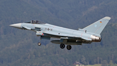 Photo ID 189647 by Niels Roman / VORTEX-images. Germany Air Force Eurofighter EF 2000 Typhoon S, 31 16