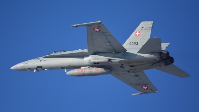 Photo ID 191770 by Sven Zimmermann. Switzerland Air Force McDonnell Douglas F A 18C Hornet, J 5023