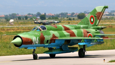 Photo ID 23331 by Alexander Mladenov. Bulgaria Air Force Mikoyan Gurevich MiG 21bis SAU, 114