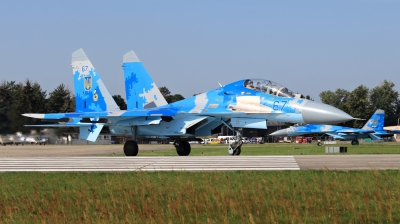 Photo ID 198593 by Milos Ruza. Ukraine Air Force Sukhoi Su 27UB,  