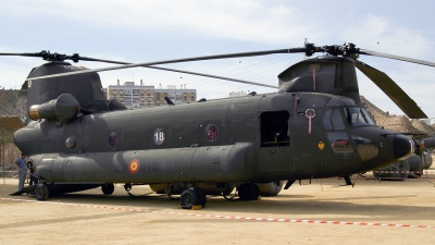 Photo ID 23710 by A. Muñiz Zaragüeta. Spain Army Boeing Vertol CH 47D Chinook, HT 17 18