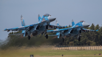 Photo ID 200413 by Jesus Benitez. Ukraine Air Force Sukhoi Su 27UB1M, B 1831M1