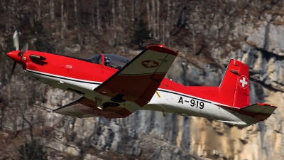 Photo ID 203873 by Thomas Ziegler - Aviation-Media. Switzerland Air Force Pilatus NCPC 7 Turbo Trainer, A 919