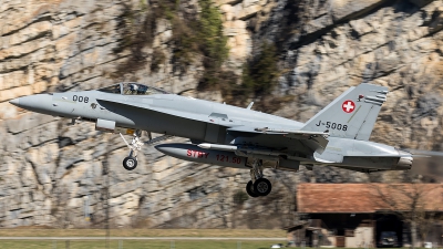 Photo ID 204173 by Thomas Ziegler - Aviation-Media. Switzerland Air Force McDonnell Douglas F A 18C Hornet, J 5008