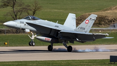 Photo ID 204172 by Thomas Ziegler - Aviation-Media. Switzerland Air Force McDonnell Douglas F A 18C Hornet, J 5006