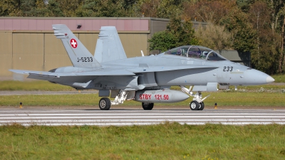 Photo ID 217621 by Sascha Gaida. Switzerland Air Force McDonnell Douglas F A 18D Hornet, J 5233