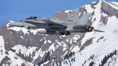 Photo ID 222695 by M.Schmal. Switzerland Air Force McDonnell Douglas F A 18C Hornet, J 5023