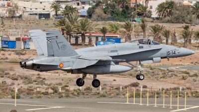 Photo ID 224175 by Adolfo Bento de Urquia. Spain Air Force McDonnell Douglas C 15 Hornet EF 18A, C 15 27