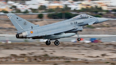 Photo ID 233449 by Bartolomé Fernández. Spain Air Force Eurofighter C 16 Typhoon EF 2000S, C 16 38