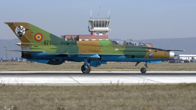 Photo ID 233633 by Alexandru Chirila. Romania Air Force Mikoyan Gurevich MiG 21UM Lancer B, 071