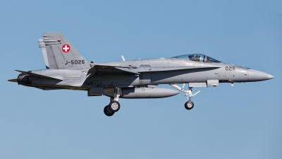 Photo ID 234820 by Rainer Mueller. Switzerland Air Force McDonnell Douglas F A 18C Hornet, J 5026