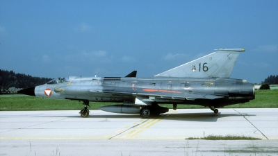 Photo ID 26713 by Joop de Groot. Austria Air Force Saab J35Oe MkII Draken, 16