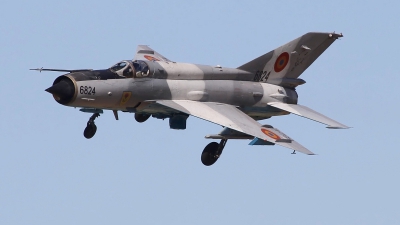 Photo ID 236330 by Paul Newbold. Romania Air Force Mikoyan Gurevich MiG 21MF 75 Lancer C, 6824