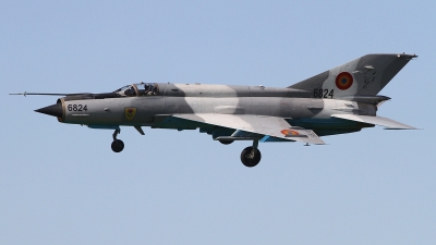 Photo ID 236329 by Paul Newbold. Romania Air Force Mikoyan Gurevich MiG 21MF 75 Lancer C, 6824