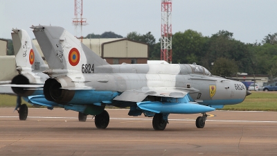 Photo ID 236606 by Paul Newbold. Romania Air Force Mikoyan Gurevich MiG 21MF 75 Lancer C, 6824