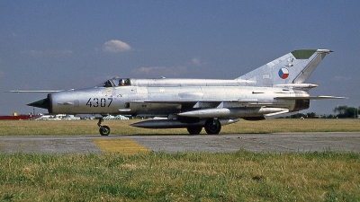 Photo ID 244444 by Peter Fothergill. Czech Republic Air Force Mikoyan Gurevich MiG 21MF, 4307