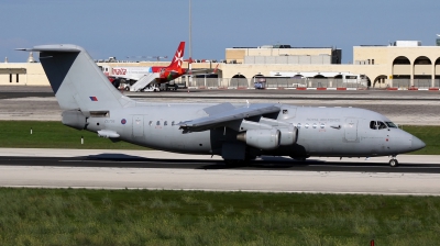 Photo ID 246559 by Duncan Portelli Malta. UK Air Force British Aerospace BAe 146 C3 BAe 146 200QC, ZE708