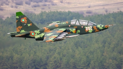 Photo ID 248246 by Anton Balakchiev. Bulgaria Air Force Sukhoi Su 25UBK, 002