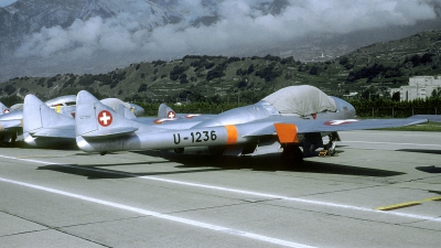Photo ID 250394 by Joop de Groot. Switzerland Air Force De Havilland DH 115 Vampire T 55, U 1236