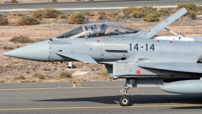 Photo ID 253331 by Adolfo Bento de Urquia. Spain Air Force Eurofighter C 16 Typhoon EF 2000S, C 16 50