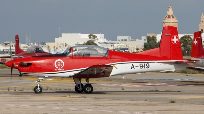 Photo ID 258067 by Duncan Portelli Malta. Switzerland Air Force Pilatus NCPC 7 Turbo Trainer, A 919