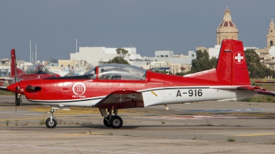 Photo ID 258072 by Duncan Portelli Malta. Switzerland Air Force Pilatus NCPC 7 Turbo Trainer, A 916